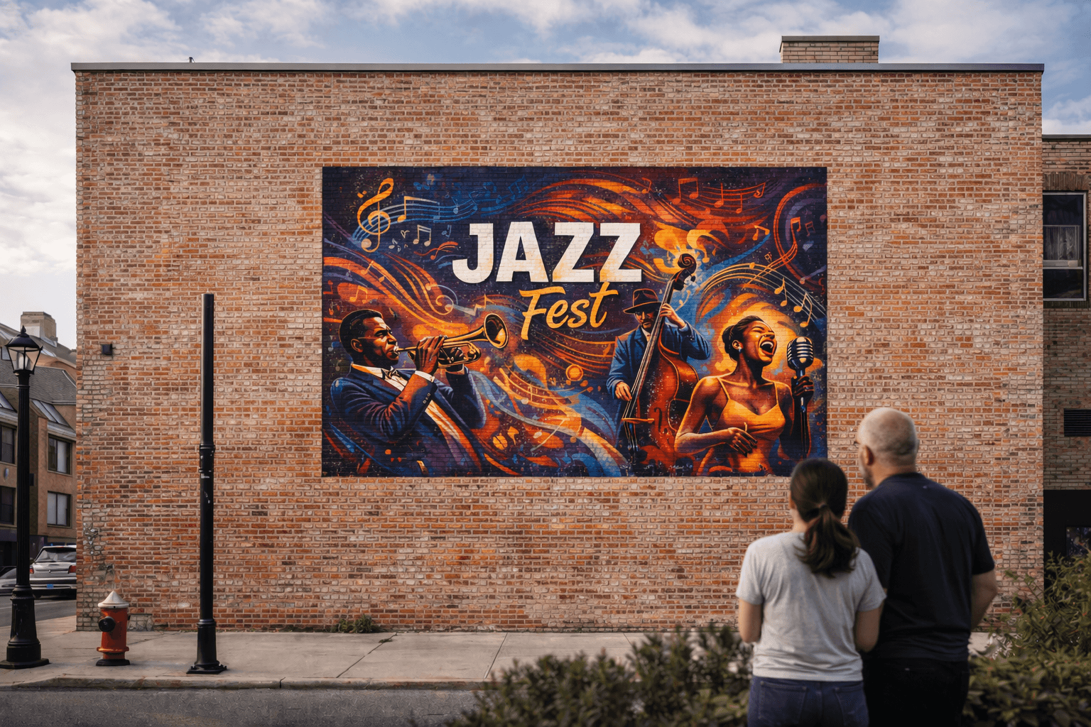 Outdoor wall printing